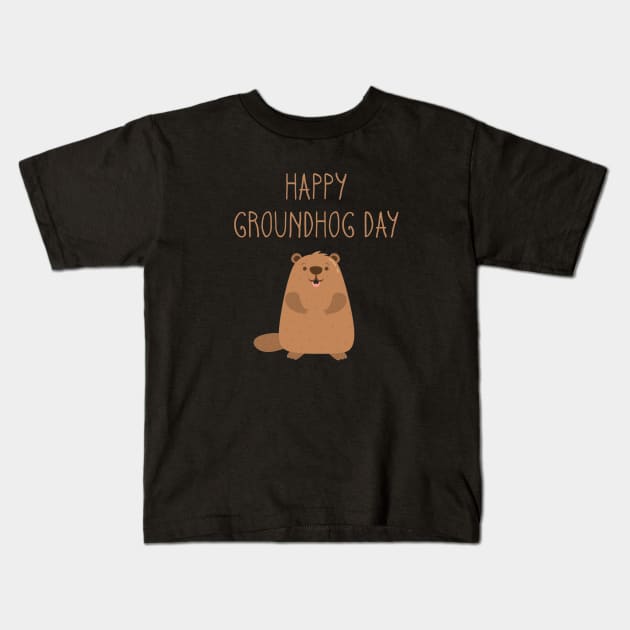 2023 Happy Groundhog Day Kids T-Shirt by asheribtllo